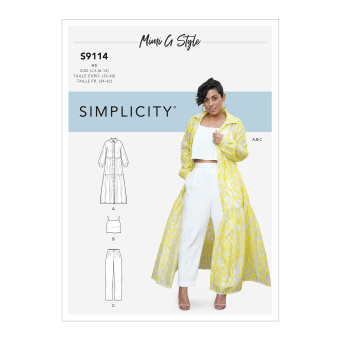 Simplicity S9114.H5 PG L Kleid, Top & Hose 32-40 