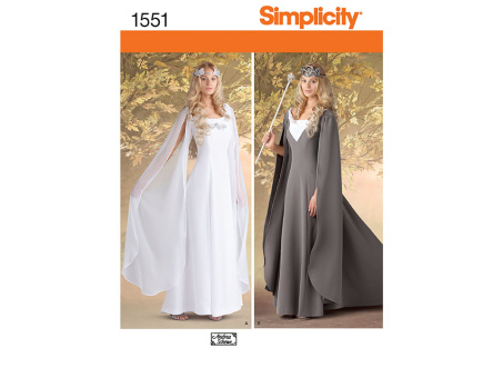 Simplicity 7749.U5 PG K Größe 42-50 Kostüm Kleid 