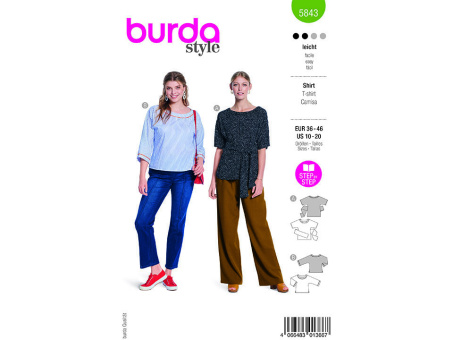 Burda 5843 Shirt 36-46 