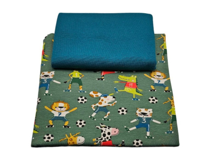 Stoffpaket Fußball 60cm Jersey, 50cm Bündchen 