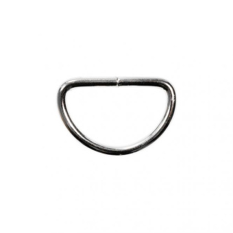 D-Ring silber 3mm Halbrundring 