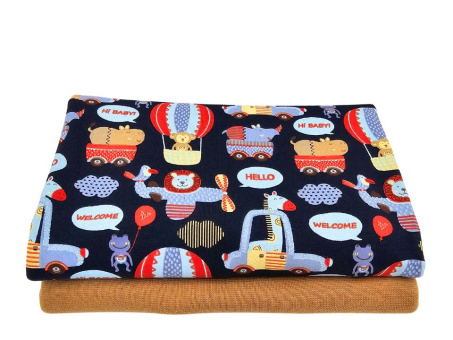 Stoffpaket Hello Baby 50cm Jersey, 50cm Bündchen 