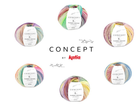 CONCEPT by Katia FUNNY SOCKS 6-fädig 
