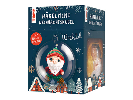 Kreativ-Set NIKOLAUS / WICHTEL HÄKELMINI WEIHNACHTSKUGEL 