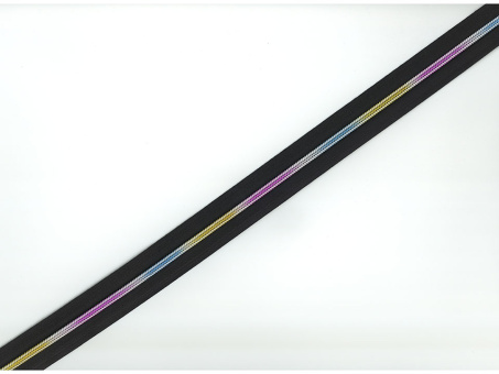 Endlos-Reißverschluss regenbogen 6mm metallisierend 