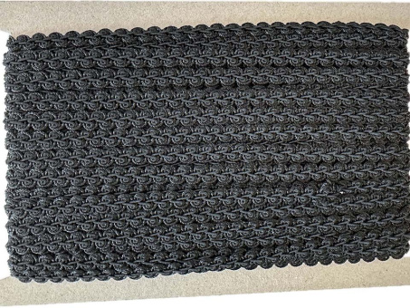 Posamentenborte 10mm schwarz Reststück 25m 