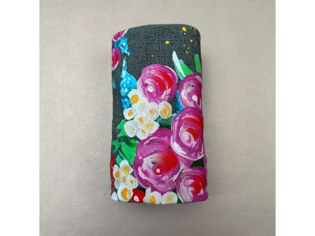 Jersey Blumen bunt Reststück 0,90 x 1,40m 
