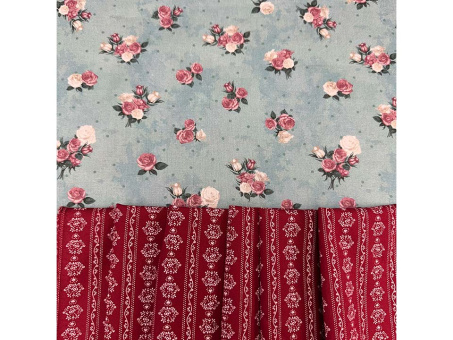 Dirndl-Paket blau Rosen beere 