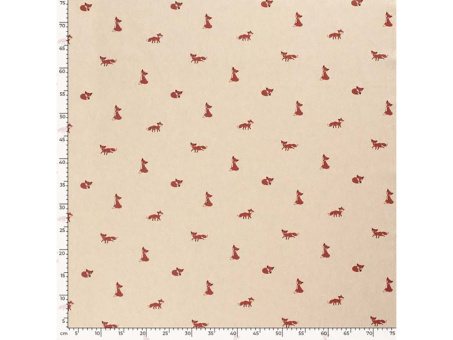 Dekostoff Fuchs natur beige Reststück 1,00 x 1,40m 